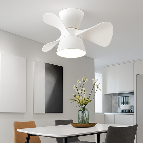 ventilateur de plafond lumineux avec télécommande et 6 vitesses - vue 5 sur 12