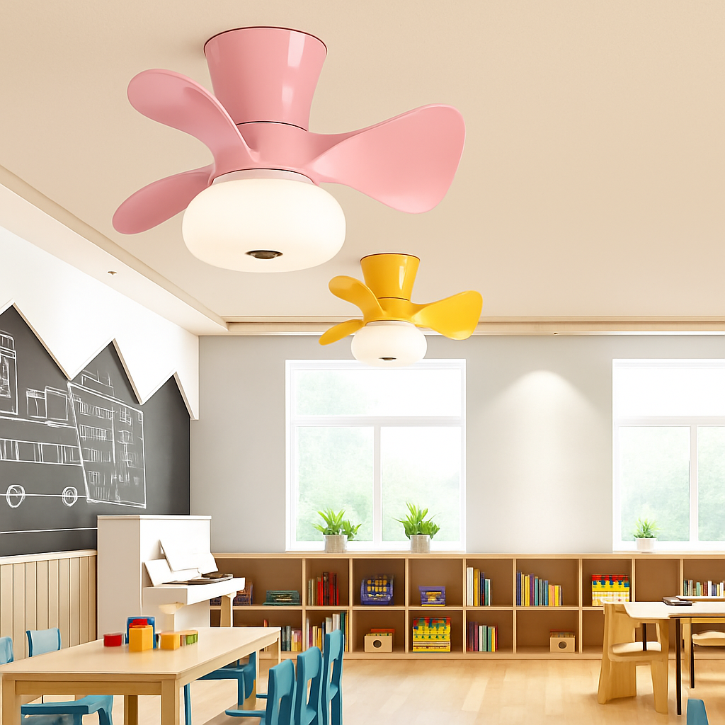 ventilateur de plafond lumineux pour espace commercial - vue 3 sur 17