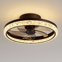 ventilateur de plafond lumineux silencieux avec télécommande décoratif