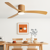 ventilateur de plafond moderne abs noir avec led et télécommande
