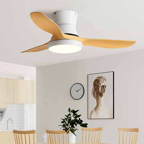 ventilateur de plafond moderne avec lumière design pour intérieur - vue 3 sur 14