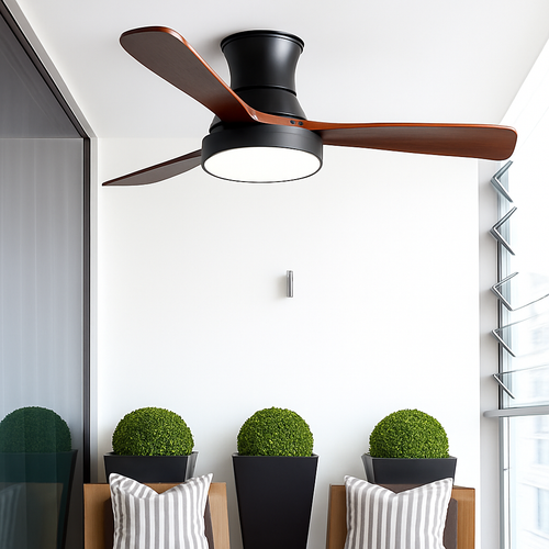 ventilateur de plafond moderne avec lumière design pour intérieur - vue 5 sur 14