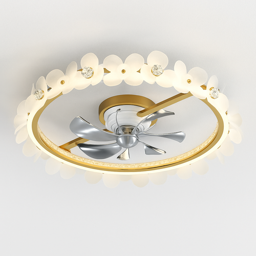 ventilateur de plafond moderne avec lumière et contrôle intelligent - vue 2 sur 9