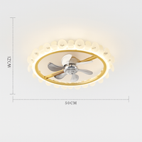 ventilateur de plafond moderne avec lumière et contrôle intelligent