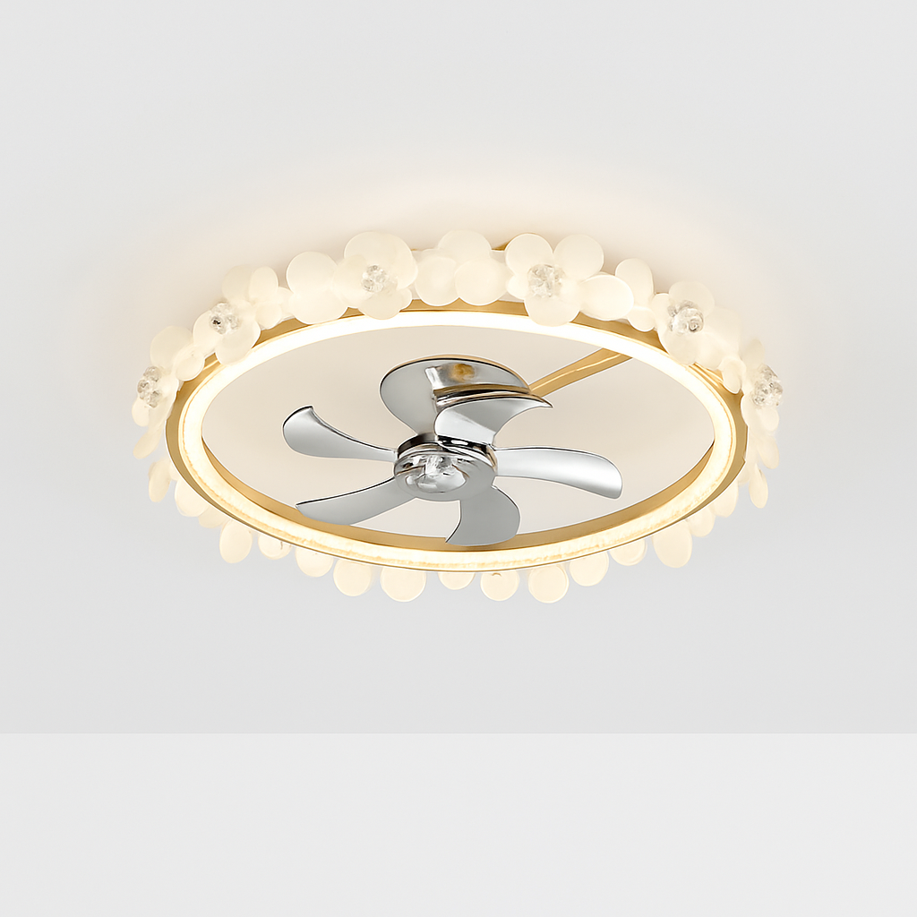 ventilateur de plafond moderne avec lumière et contrôle intelligent - vue 7 sur 9
