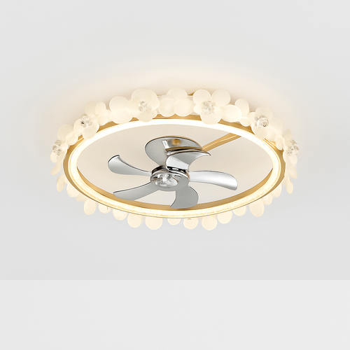 ventilateur de plafond moderne avec lumière et contrôle intelligent - vue 8 sur 9