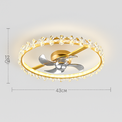 ventilateur de plafond moderne avec lumière et contrôle intelligent - vue 9 sur 9