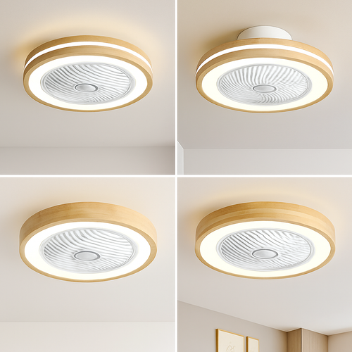 ventilateur de plafond moderne avec lumière télécommandé design élégant - vue 3 sur 10