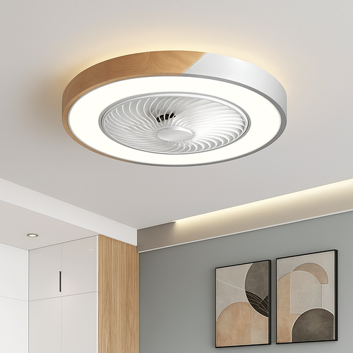 ventilateur de plafond moderne avec lumière télécommandé design élégant - vue 4 sur 10