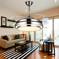 ventilateur de plafond moderne avec lumières et télécommande