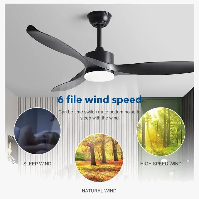 ventilateur de plafond moderne avec télécommande et lumière led