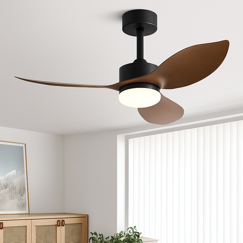 ventilateur de plafond moderne avec télécommande et lumières intégrées