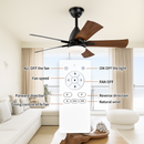 ventilateur de plafond moderne en bois avec télécommande et lumière