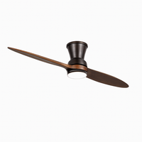 ventilateur de plafond moderne en bois avec télécommande et moteur silencieux
