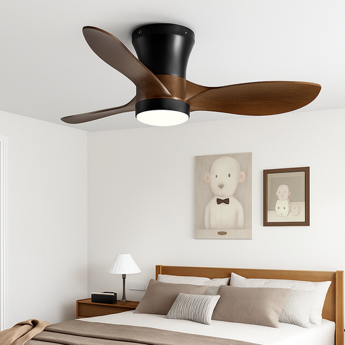 ventilateur de plafond moderne à leds avec télécommande et synchronisation - vue 2 sur 10