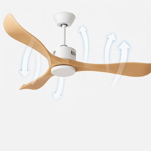 ventilateur de plafond moderne sans lumière télécommande design élégant - vue 7 sur 6