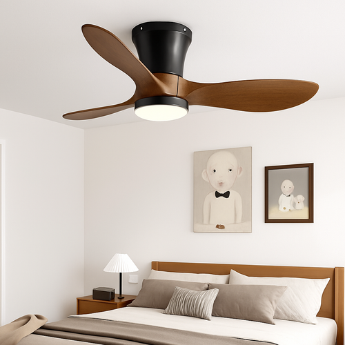 ventilateur de plafond moderne sans lumières lux&vitae led avec télécommande - vue 2 sur 8