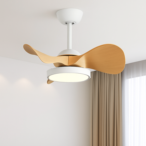 ventilateur de plafond moderne silencieux avec lumière led et télécommande - vue 2 sur 9