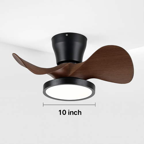 ventilateur de plafond moderne silencieux avec lumière led et télécommande - vue 7 sur 9