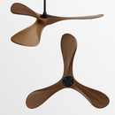 ventilateur de plafond moderne à trois pales avec lumière et télécommande