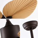 Ventilateur de plafond sans lumière feuilles de palmier ventilateurs télécommande pour salon chambre