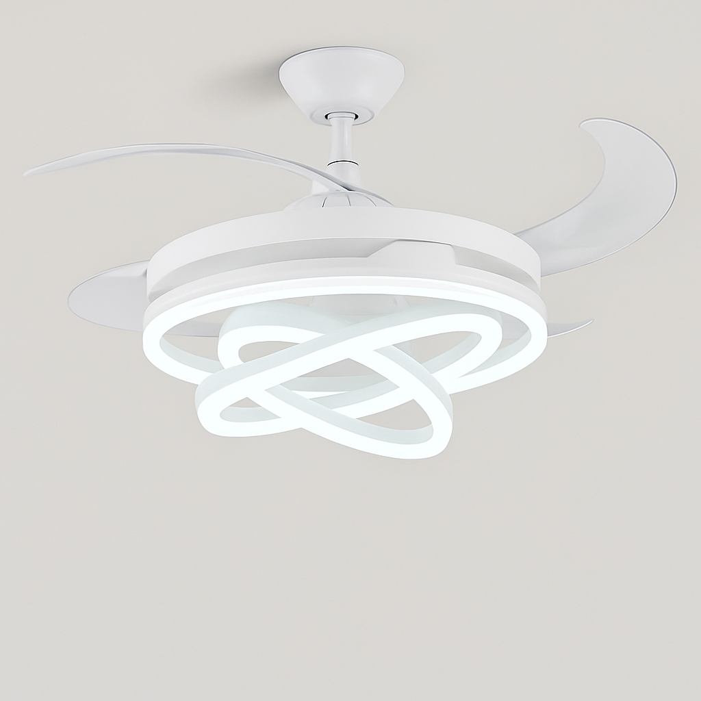 ventilateur de plafond silencieux avec télécommande et lumière LED - vue 8 sur 8