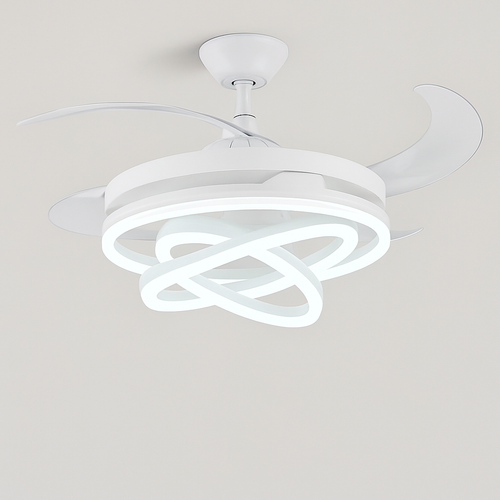 ventilateur de plafond silencieux avec télécommande et lumière LED - vue 8 sur 8