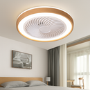 ventilateur électrique moderne en bois avec lumière led à distance