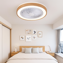 ventilateur électrique moderne en bois avec lumière led à distance