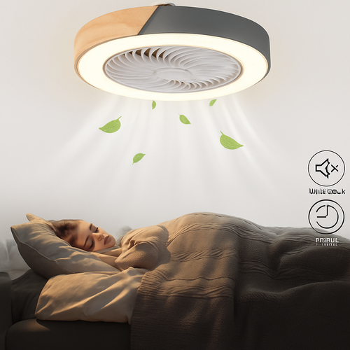 ventilateur plafond moderne pour enfants avec lumière led et télécommande - vue 5 sur 8