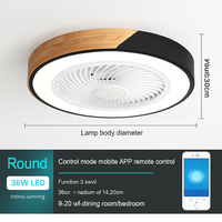 ventilateur plafond moderne pour enfants avec lumière led et télécommande