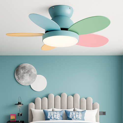 ventilateurs de plafond modernes avec contrôle de lumière pour intérieur - vue 2 sur 10