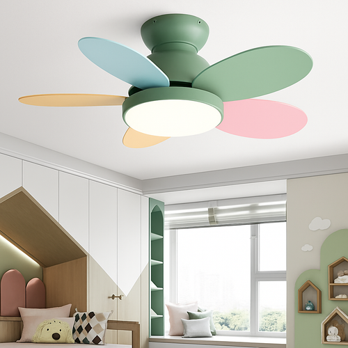 ventilateurs de plafond modernes avec contrôle de lumière pour intérieur - vue 4 sur 10