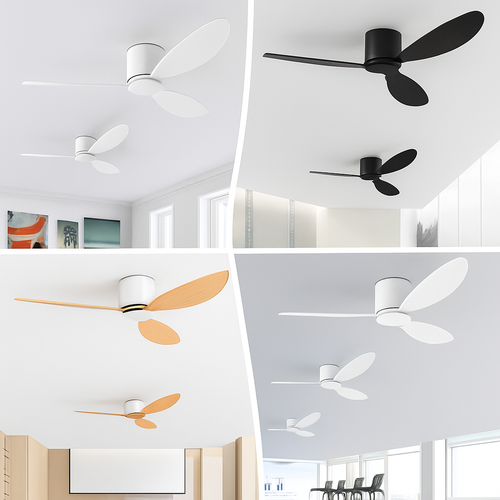 ventilateurs de plafond modernes simples avec télécommande sans lumière - vue 3 sur 9