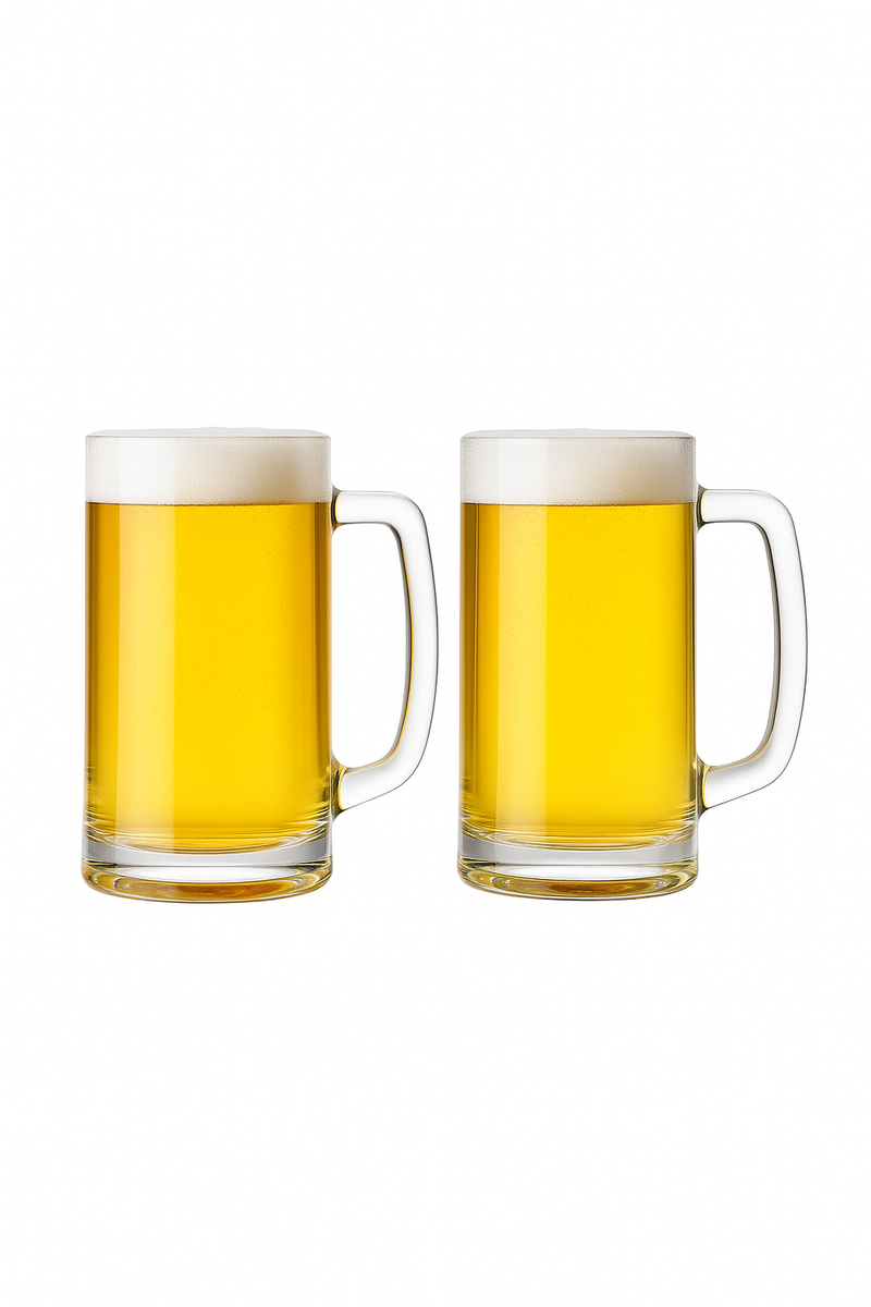 Verre à bière avec anse style chope classique