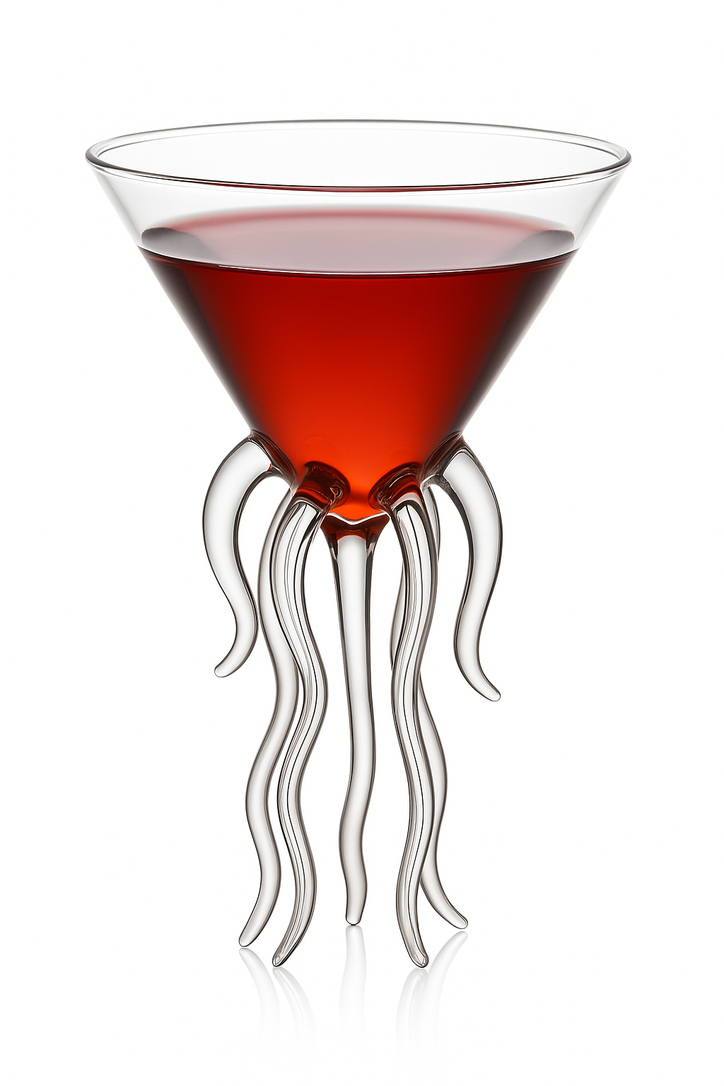 Verre à cocktail original décor animaux fantaisie soirée
