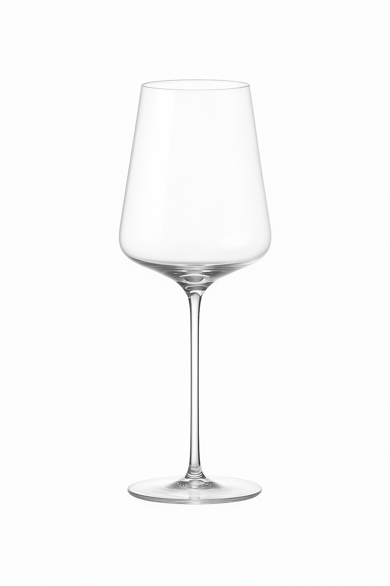 Verre a vin bourgogne cristal fin a pans