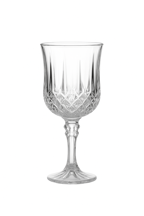 Verre à vin cristal pied haut style élégant