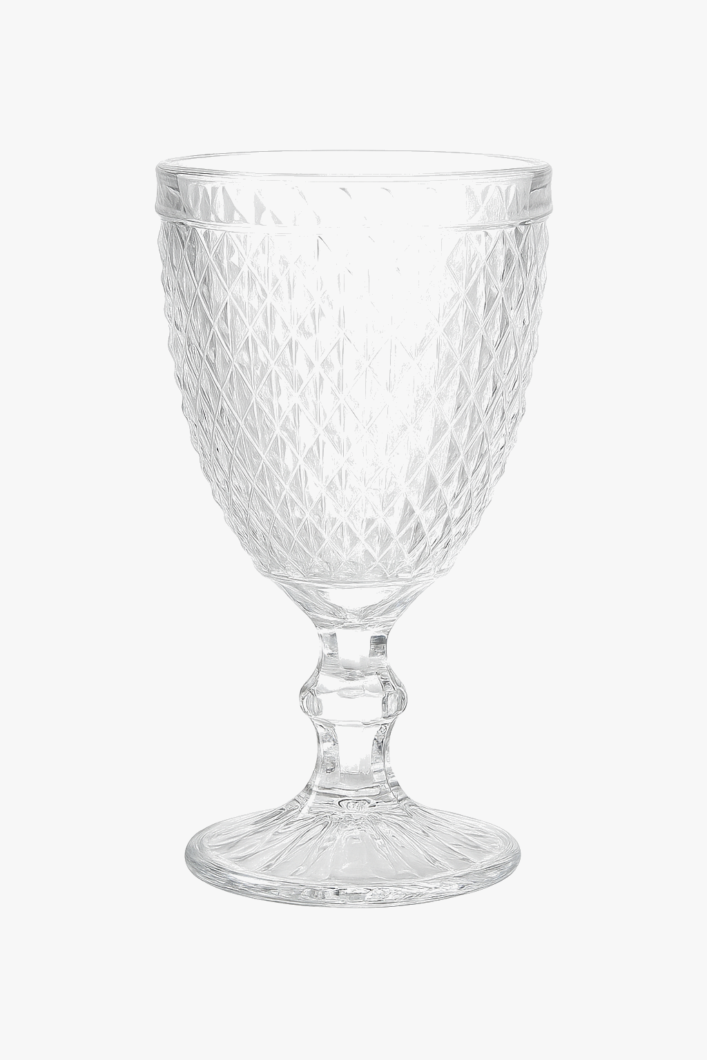 Verre a vin relief epais style retro europeen