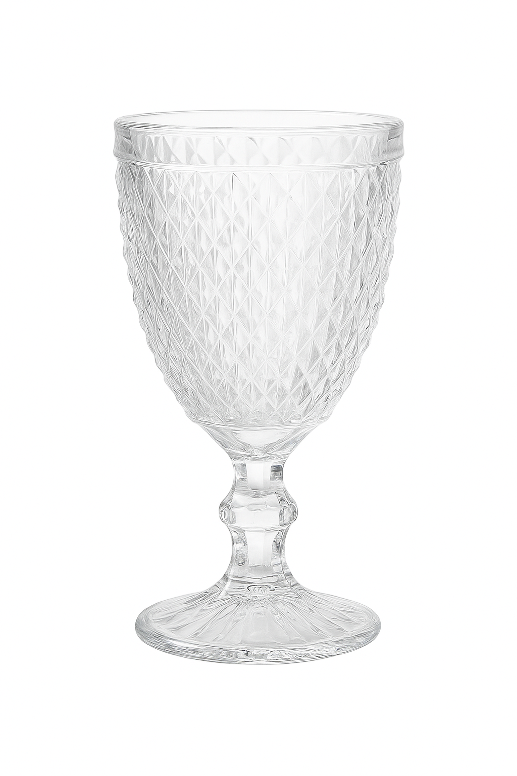 Verre a vin relief epais style retro europeen
