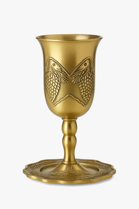 Verre a vin retro europeen en alliage bronze