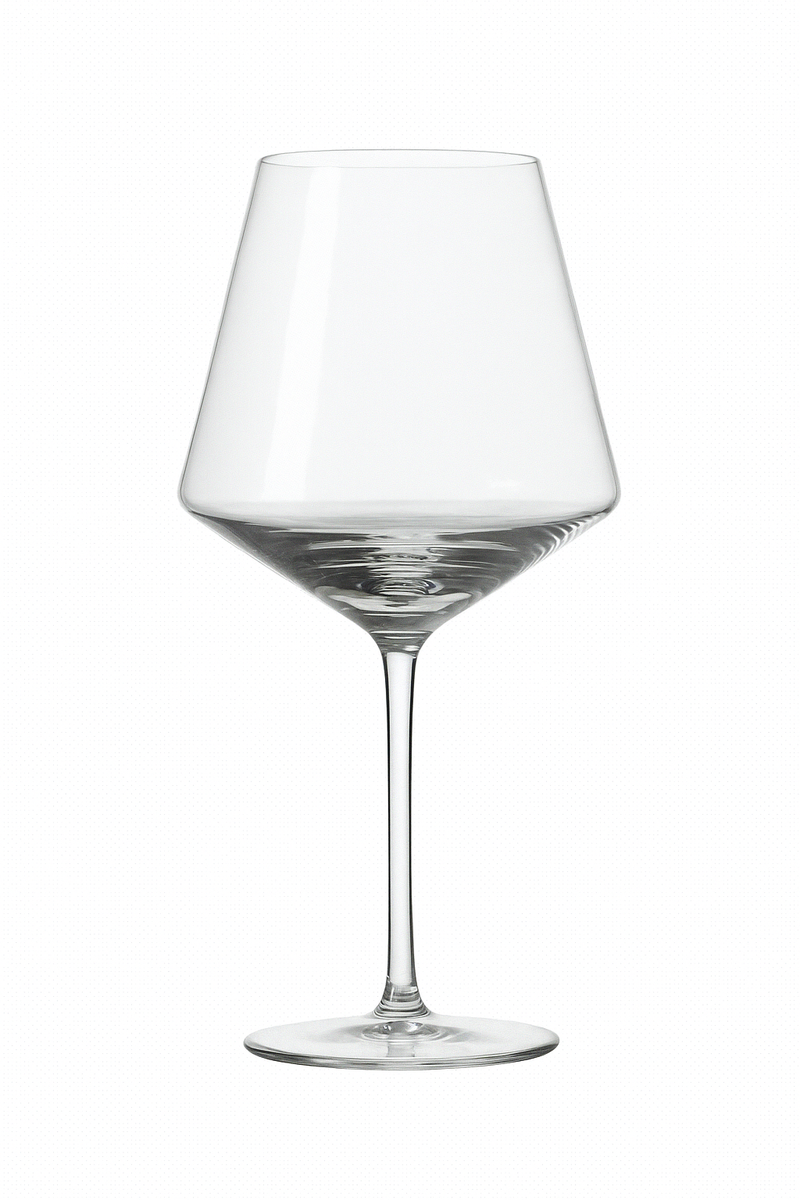 Verre a vin rouge cristal style nordique artisanal