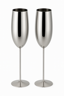 Verre champagne acier inoxydable texture coupe cocktail fete