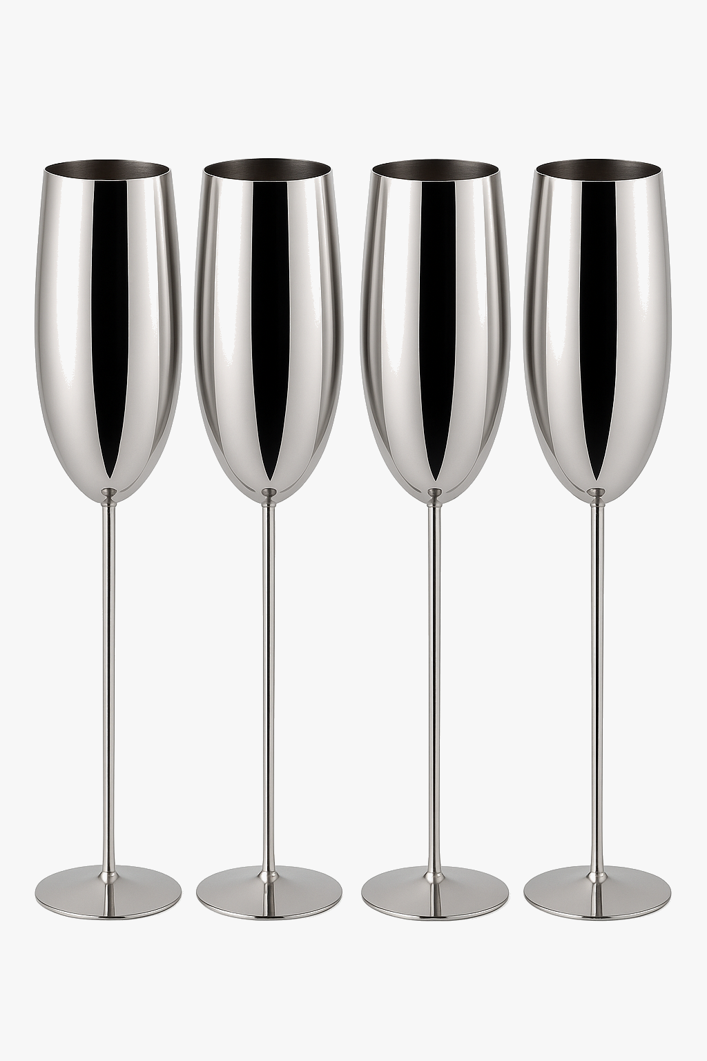 Verre champagne acier inoxydable texture style gobelet bar