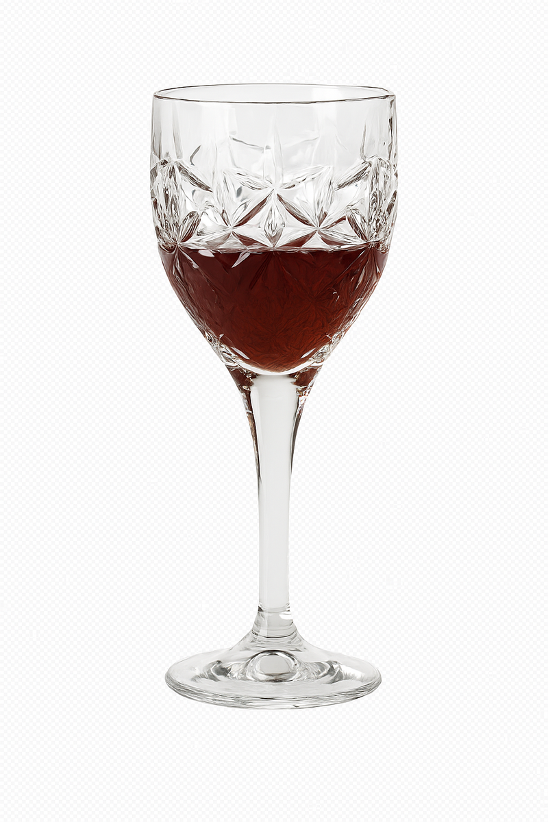 Verre cocktail cristal style retro luxe motif gravé