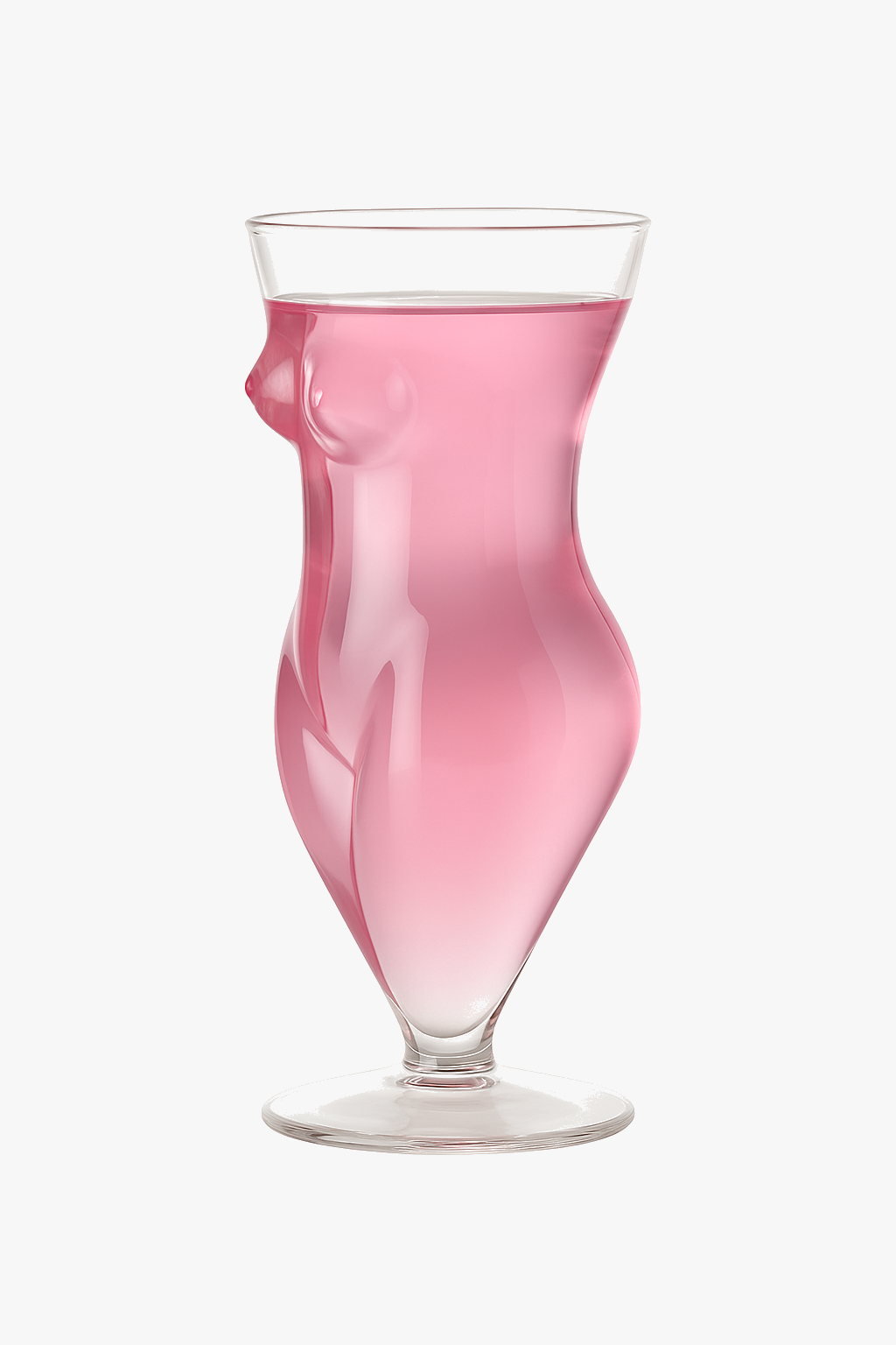 Verre à cocktail forme humaine design amusant