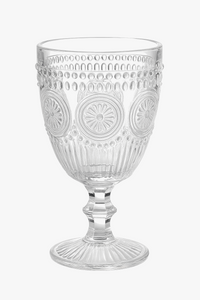 Verre gobelet à pied tournesol relief 300 ml