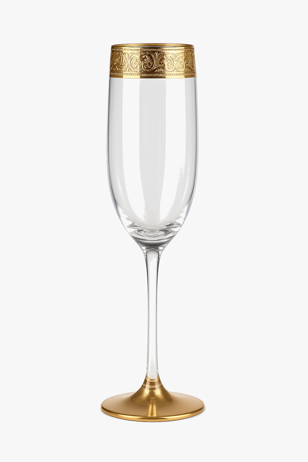 Verre à vin cristal style europeen bord argent