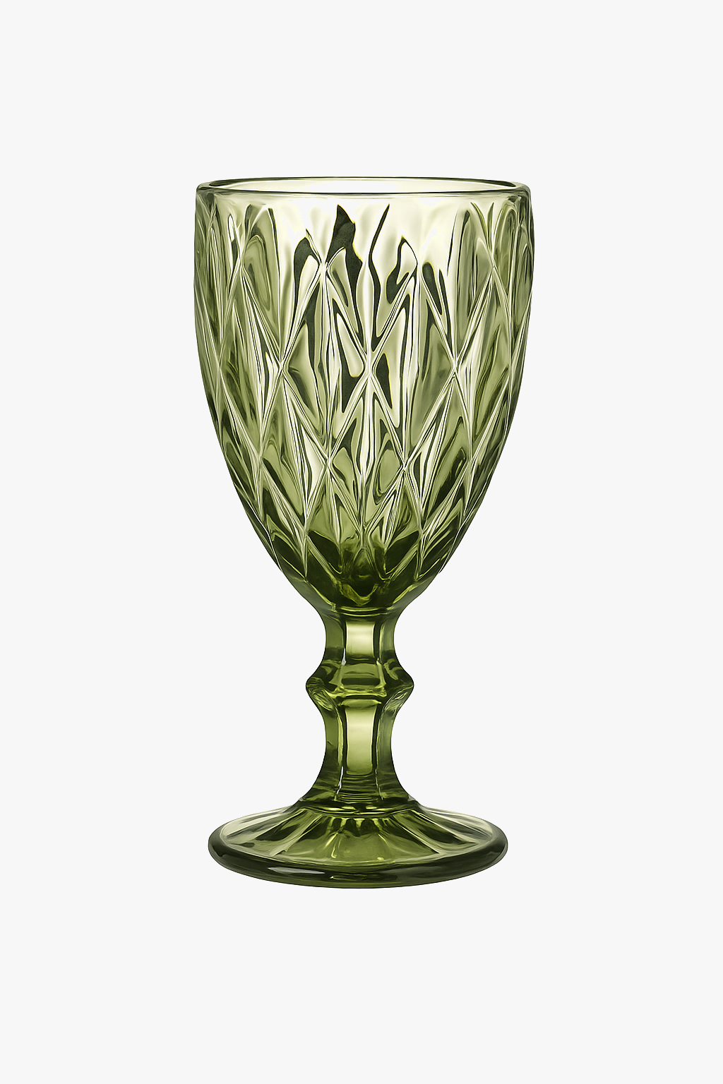 Verre vin relief style rétro verre épais