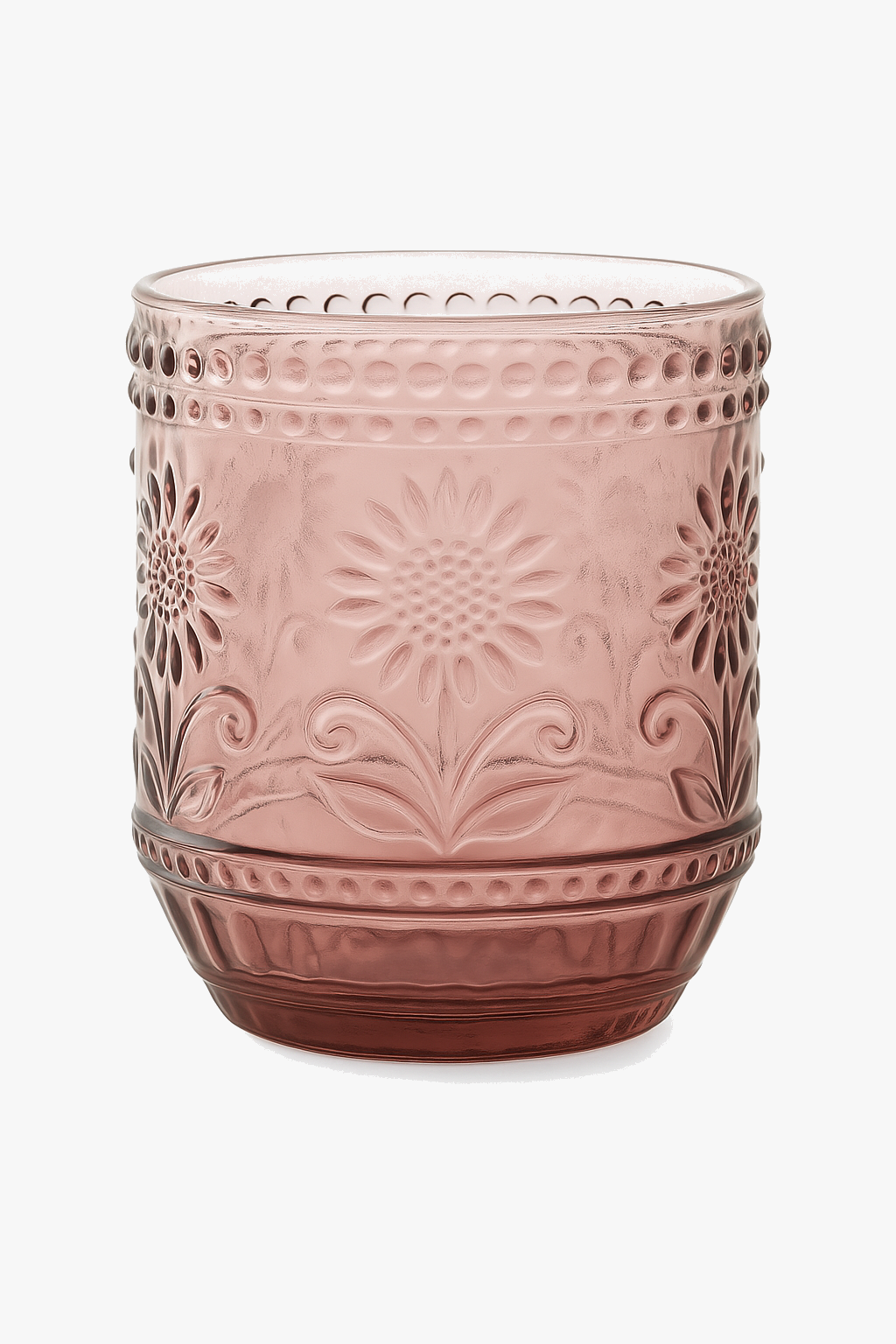 Verre vintage sans pied strié résistant chaleur cuisine